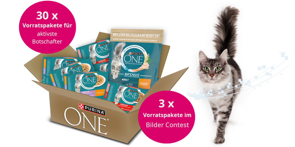 Produkttester in werden PURINA ONE 3 Wochen Testaktion